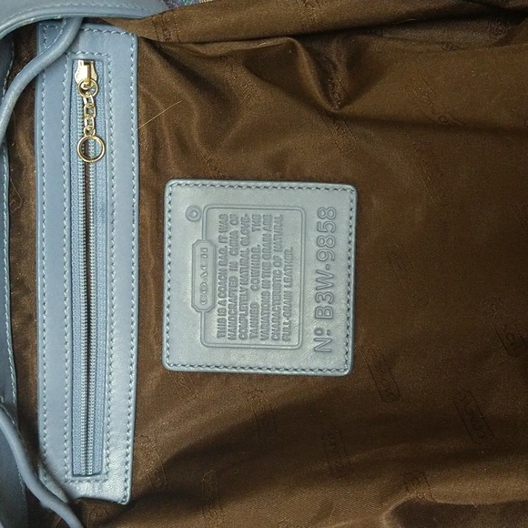 Vintage Coach Legacy Backpack in Light Blue - Picture 6 of 16